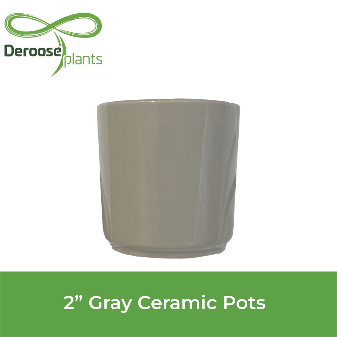 2" Gray Ceramic Pots