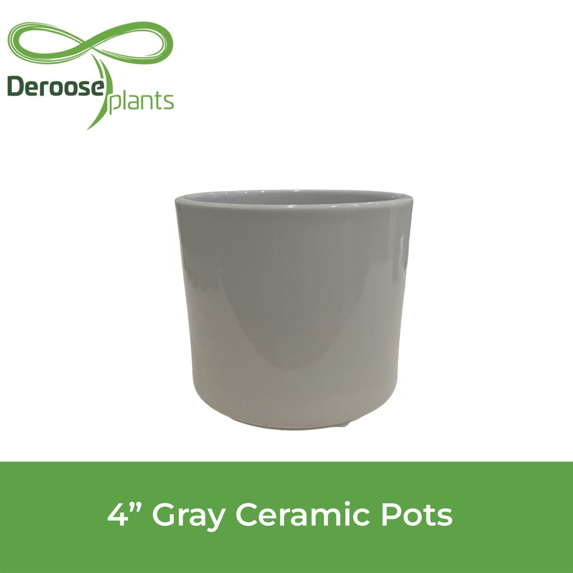 4" Gray Ceramic Pots