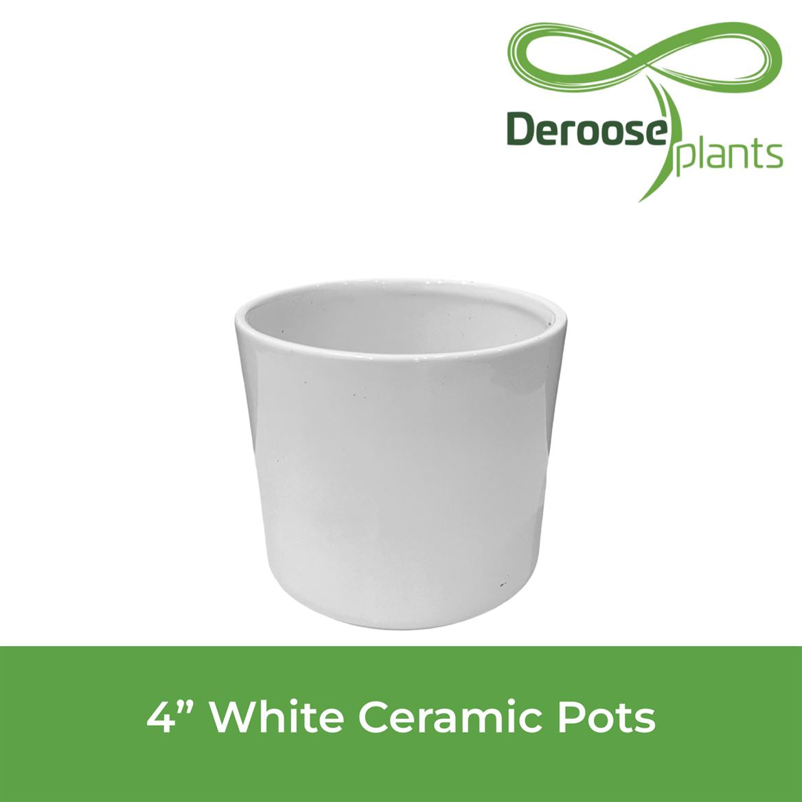 4" White Ceramic Pots